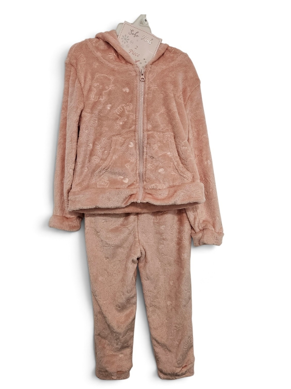 Soho Kids Girls 5 Pink Plush Fleece 2 Piece Set NWT | Cozy Winter Outfit